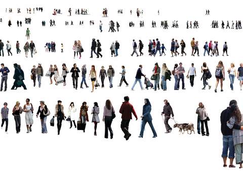  现代都市人物psd 