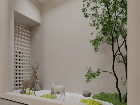  景观小品 植物造景 动物雕塑3d模型 