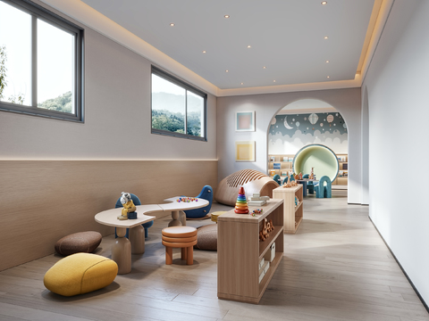  幼儿园 儿童娱乐区3d模型 