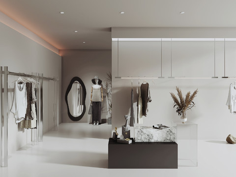  服装店 女装店3d模型 