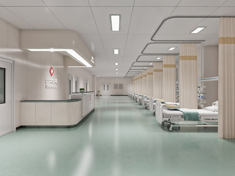  现代医院3d模型 
