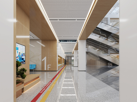  医院走廊 过道3d模型 