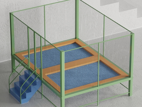  现代儿童蹦蹦床3d模型 