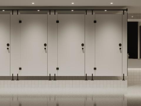  公共厕所 洗手间3d模型 