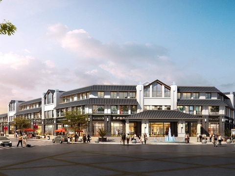  新中式沿街商业psd 