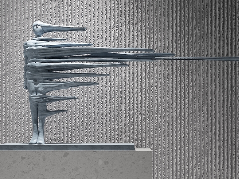  现代人体艺术雕塑3d模型 