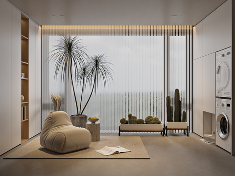  休闲阳台 生活阳台3d模型 