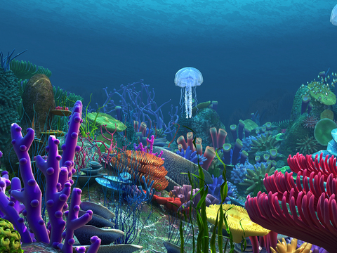  现代海洋公园水族馆3d模型 