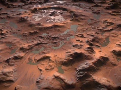  现代丹霞地貌景观3d模型 