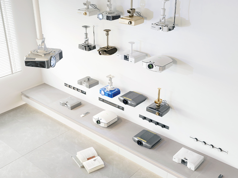  投影仪 投影机3d模型 