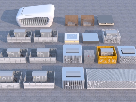  市政配电箱3d模型 