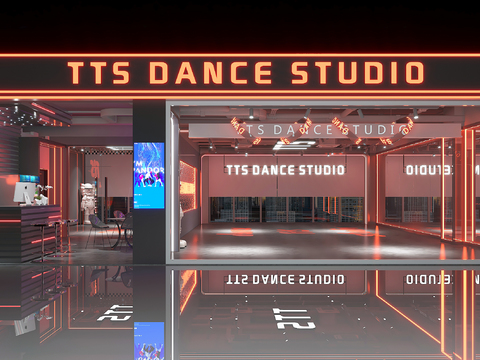  街舞教室 舞蹈培训3d模型 