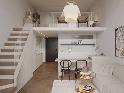  复式公寓3d模型 