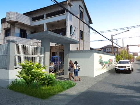  自建房 住宅楼psd 