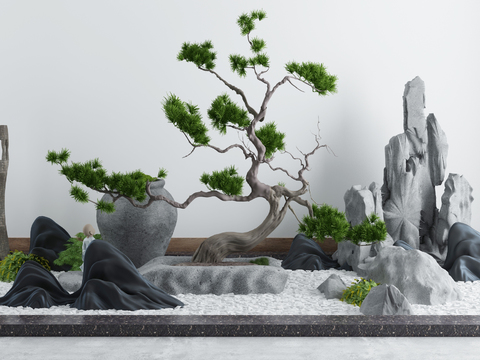  现代庭院景观园艺小品3d模型 