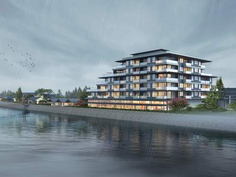  现代湿地公园外观景观psd 