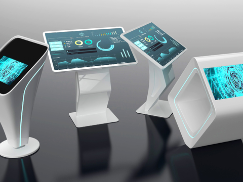  现代触摸屏一体机3d模型 