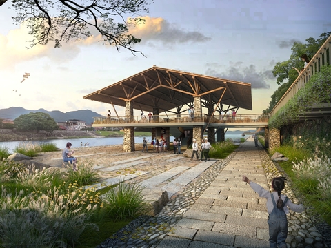  亭子 凉亭 园林PSD 