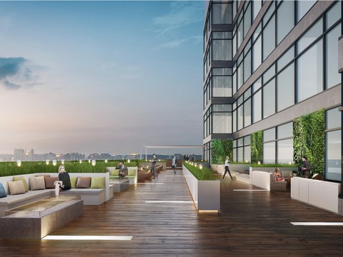  现代露天休闲区3d模型 