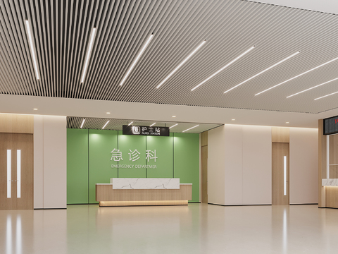  医院门诊 护士站3d模型 