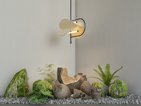  景观小品 陶罐小品 景观石3d模型 