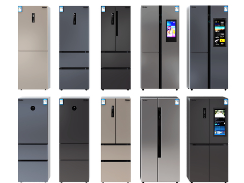  智能电冰箱3d模型 