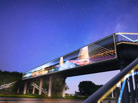  现代公路屏幕夜景psd 