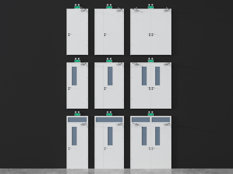 现代消防门防火门3d模型