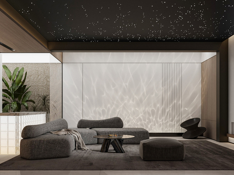  现代影视厅视听室3d模型 