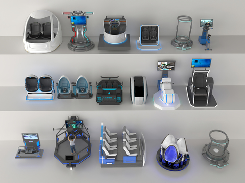  VR体验机 游戏设备3d模型 