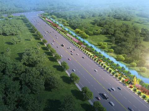  城市道路 公路psd 