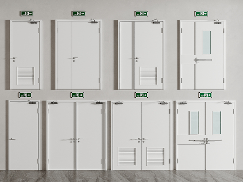  消防门 防火门 安全门3d模型 