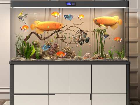  鱼缸 水族箱3d模型 
