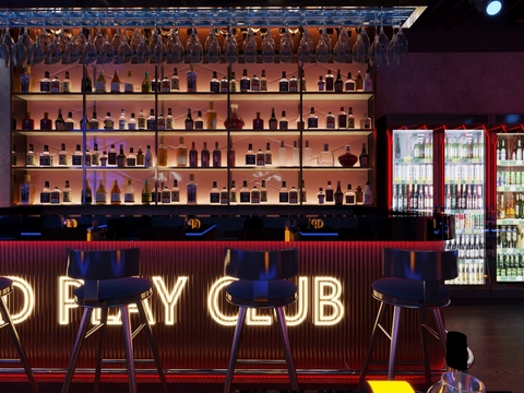  现代酒吧 KTV 夜总会3d模型 