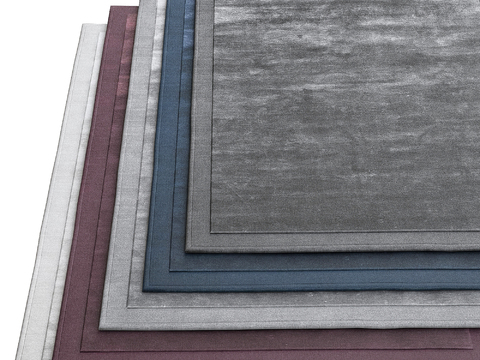  Poliform 现代纯色地毯3d模型 