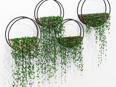  吊篮 盆栽 挂饰 盆景3d模型 