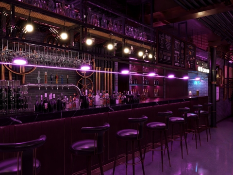  酒吧KTV 夜总会3d模型 