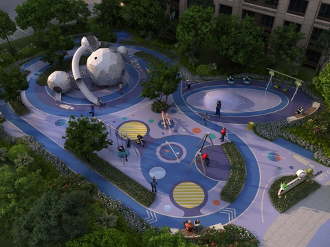  儿童游乐场 儿童公园3d模型 