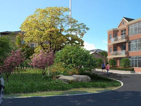  现代公园园林景观psd 