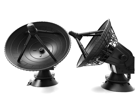  现代雷达信号塔3d模型 