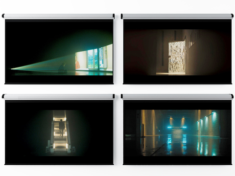  投影幕布3d模型 