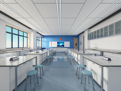  现代物理实验室3d模型 