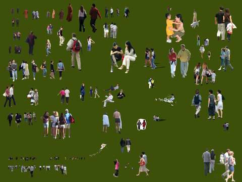  现代休闲人物psd 