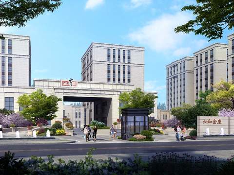  现代小区大门门头psd 