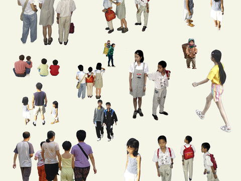  人物 小孩 站姿背影psd 