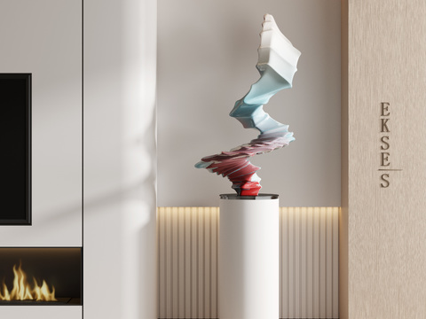  抽象雕塑 饰品摆件3d模型 