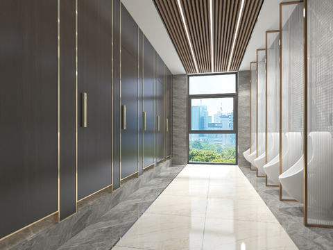  公共卫生间 公厕3d模型 