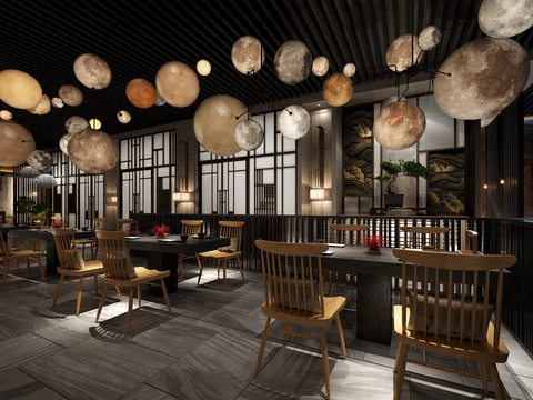  日式料理店3d模型 