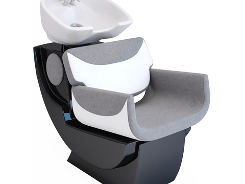  现代理发店洗头椅3d模型 