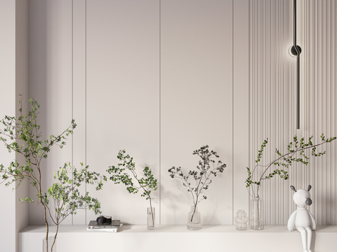  现代水培绿植花瓶3d模型 